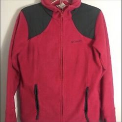 Columbia pink and gray fleece jacket