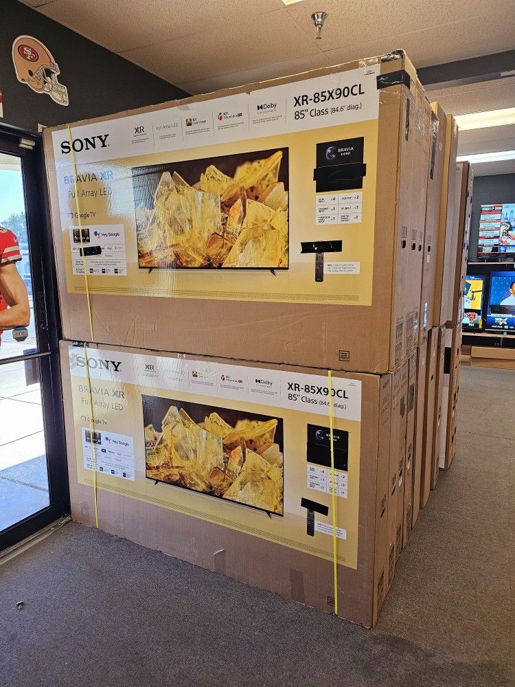 SONY 85 INCH BRAVIA TV'S IN STOCK XR85X90CL TOP RATED 120HZ FULL ARRAY W/WARRANT - PAYMENT PLANS