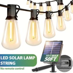 🌞 50ft Solar String Lights w/ USB & Remote – Dimmable Warm White 💡 📍 Pickup Location: s. Durango/215 near IKEA 💰 Price: $25 firm  🌿 Description: 