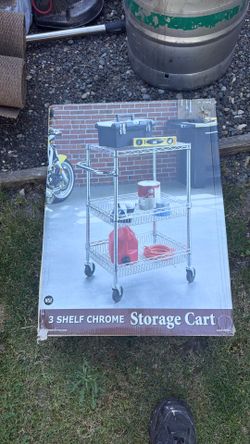 3 shelfchrome storage cart new in box