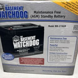 New The Basement Watchdog Maintenance Free Standby Battery. You Must Pick Up