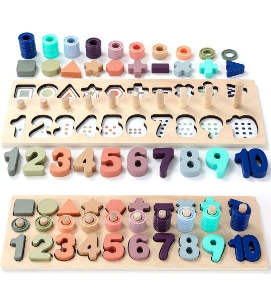 Wooden Number Puzzle Montessori Toys