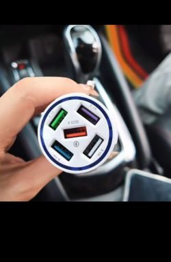 USB C Car Charger, 4-Port USB-C&USB-A Car Charger Adapter Fast Charging USB C Cigarette Lighter Adapter/ Cargador