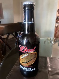Budweiser large glass promo beer bottle