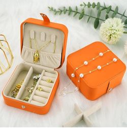 Flayet Travel Jewelry Case with Mirror| PU Leather Travel Jewelry Organizer Box |Jewelry Travel Organizer | Jewelry Travel Case for Women | Earring Or