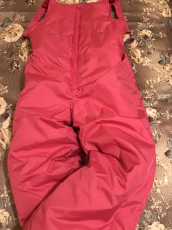 Girls insulated snow bib, kids size 6 X by carters