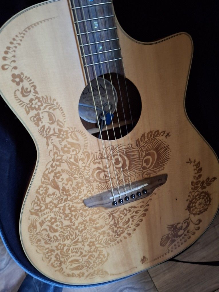 Luna Henna Electric Acoustic Guitar