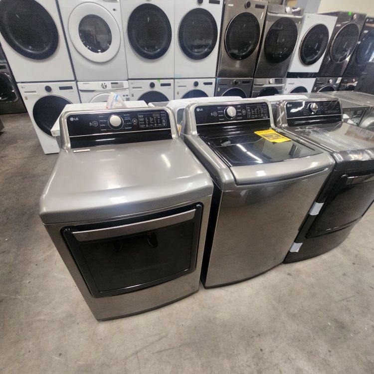LG Set Top Load Washer And Dryer New Silver 