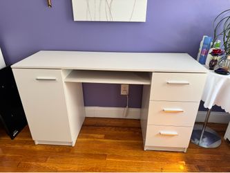 White Desk and Chair Set