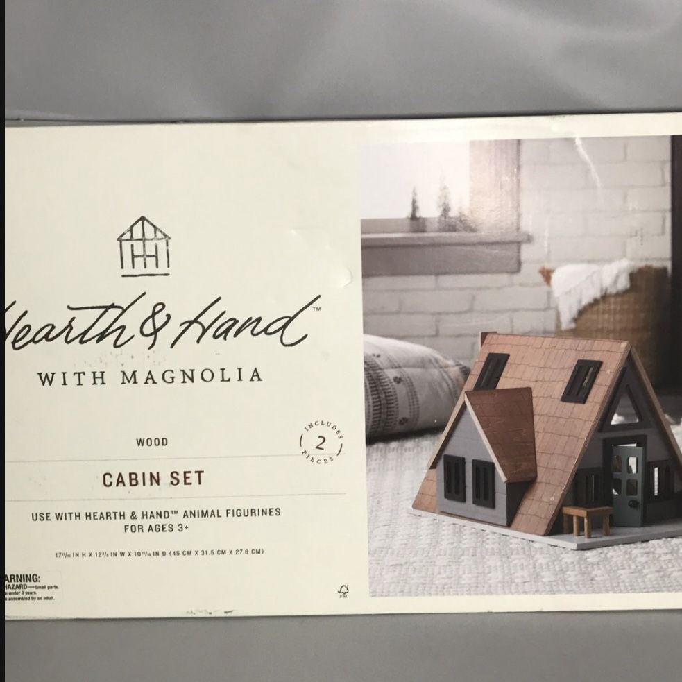Hearth & Hand W/ Magnolia NEW Wood Cabin Set Playhouse