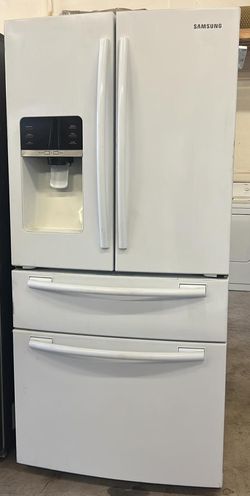 Samsung French Door  White Refrigerator Fridge
