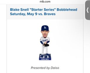 Blake Snell Bobblehead 2026 Giveaway