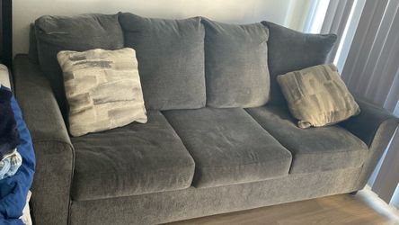 Gray long couch