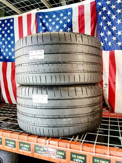 🎁 2 USED TIRES 295/35ZR20 MICHELIN PILOT SPORT 4S  Max Performance Summer Tires  in 295/35ZR20