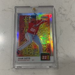 Juan Soto Panini Prizm Numbers Insert #ngi 