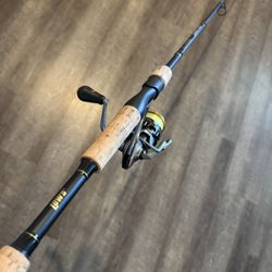 Lews Spinning Fishing Combo.  Don’t Ask If Your Not Gonna Buy. 6’8” Med Hvy Like New. 