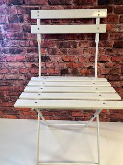 White Ikea Folding Bistro Chair