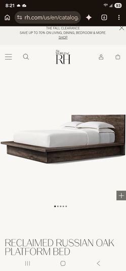 Reclaimed Russian

Oak Platform Bed by

Restoration Hardware (