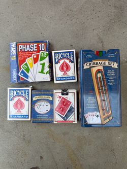 Card Games Bundle – Phase 10, Bicycle, Cribbage Set