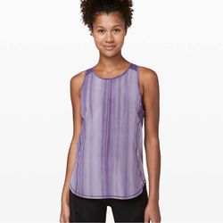 Lululemon Sculpt Tank Brushed Spray Dye White Purple Ink