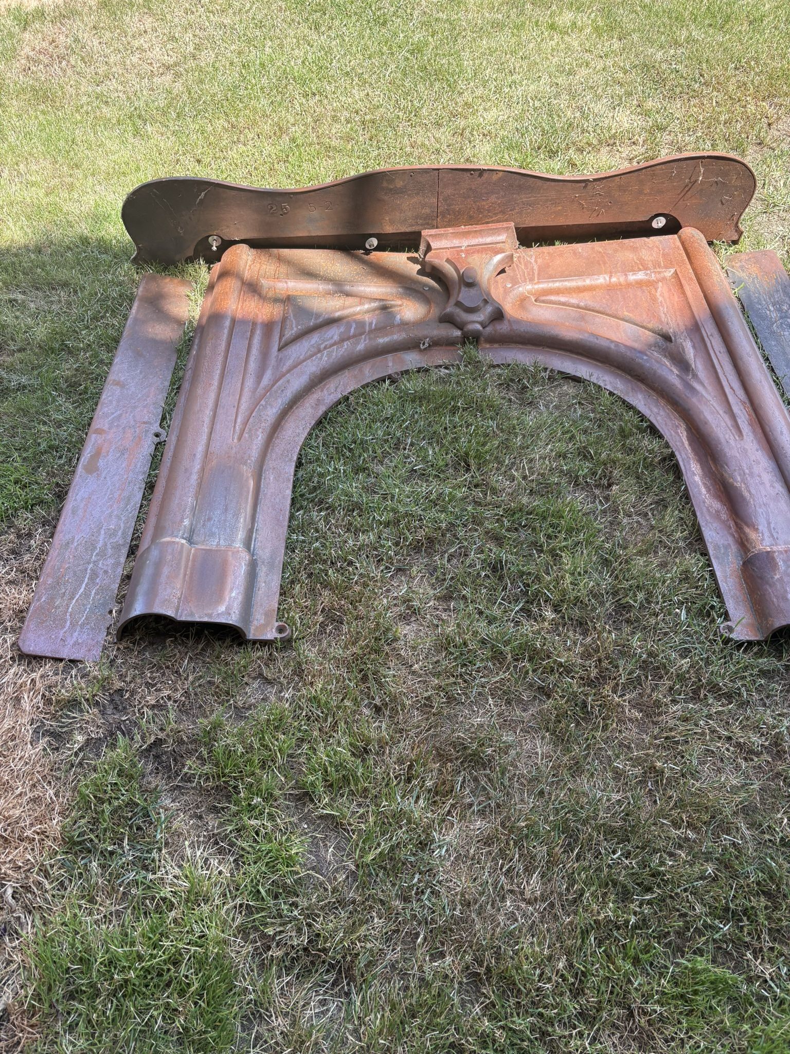 Antique Cast Iron fireplace mantel