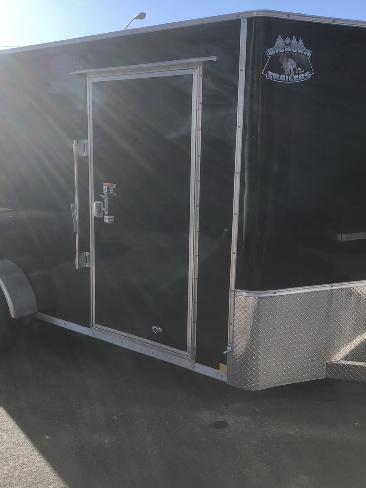 New Black 6x12+v-nose R&M Enclosed Cargo Trailer With Ramp