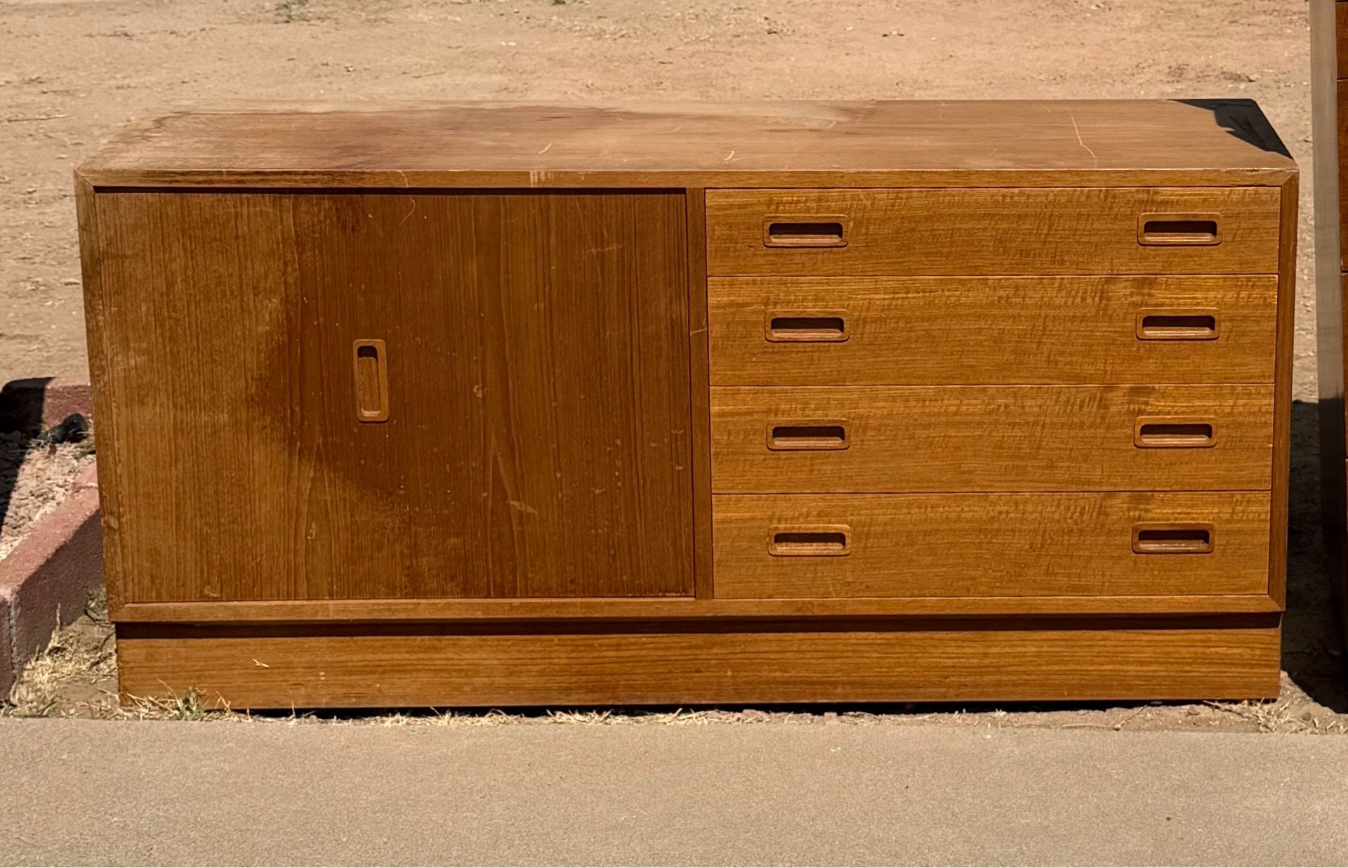 MCM Danish teak credenza by Carlo Jensen for Hundevad & Co.