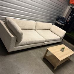 Beige Corduroy Couch-FREE DELIVERY 🚚 