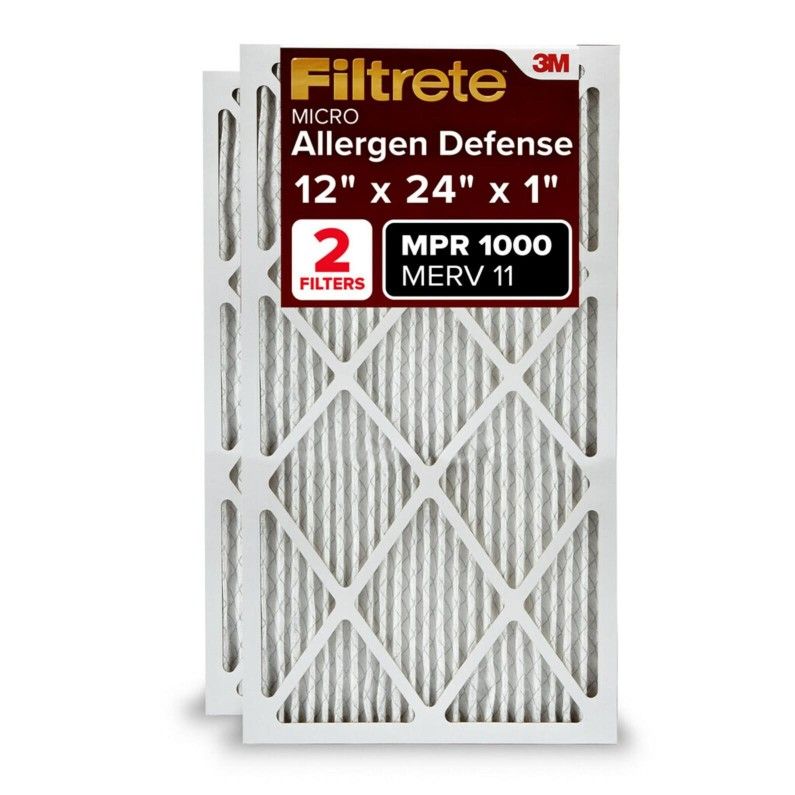 New 2-Pack 12x24x1 Filtrete MPR 1000 Air Filters