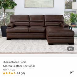 Ashton leather sectional