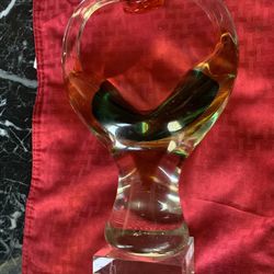 Kissing Glass Dove Center Piece For Table Decor