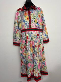 Dalia  MacPhee NEW with tags Floral Print Midi Shirt Dress