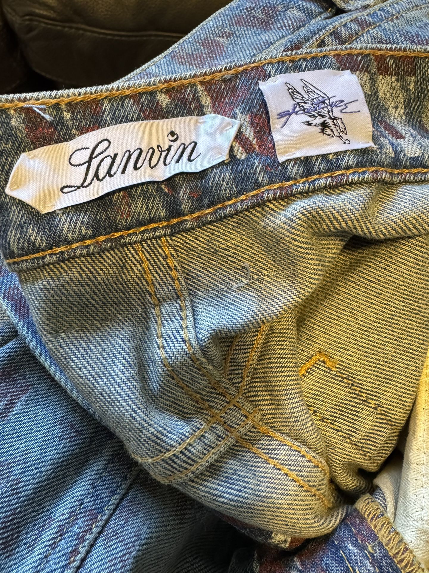 LANVIN jeans, Men’s Size ~34 x 34 Worn once, like new, wide straight legs