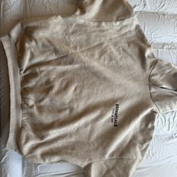 Essentials Hoodie Dark Oatmeal Size Medium Mens