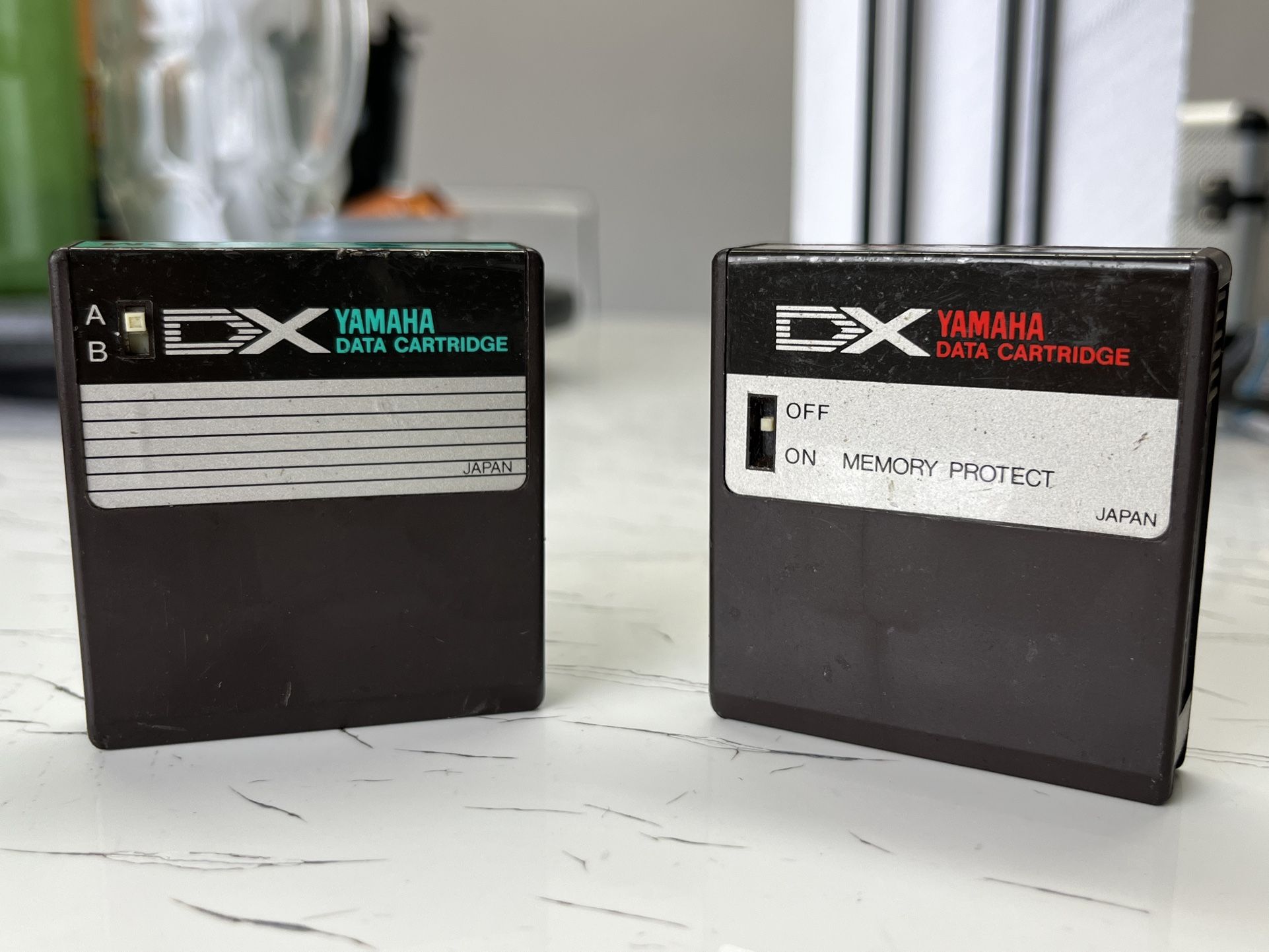 Yamaha DX7 Data Cartridge Voice Rom Number 3 And Yamaha DX Data Cartridge Data Ram