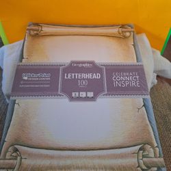 Home Office Letter Writing Letterhead Geographic Scroll-$10.00