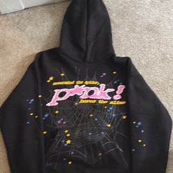 Pink Sp5der Hoodie (Black)