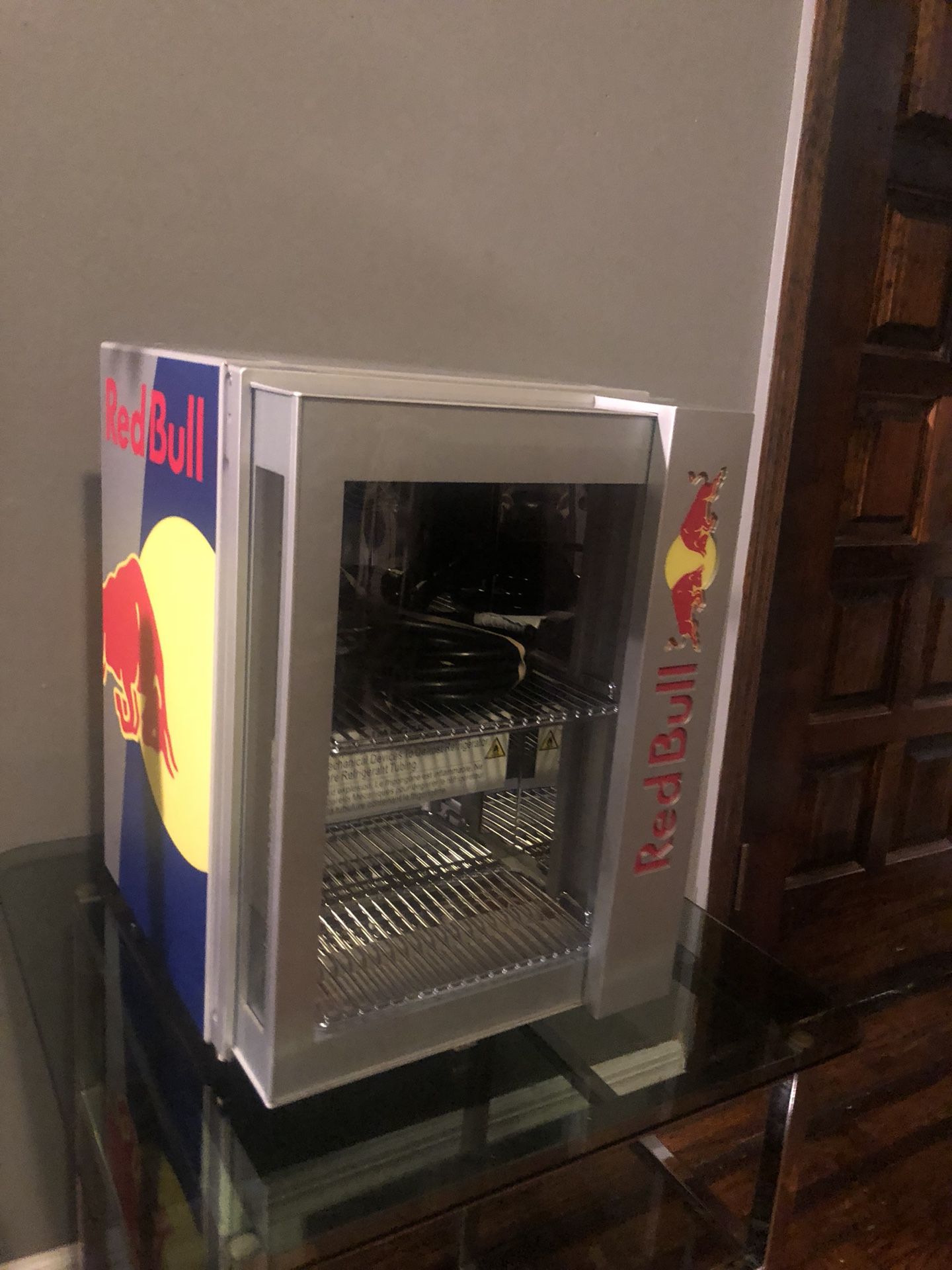 Red Bull mini fridge