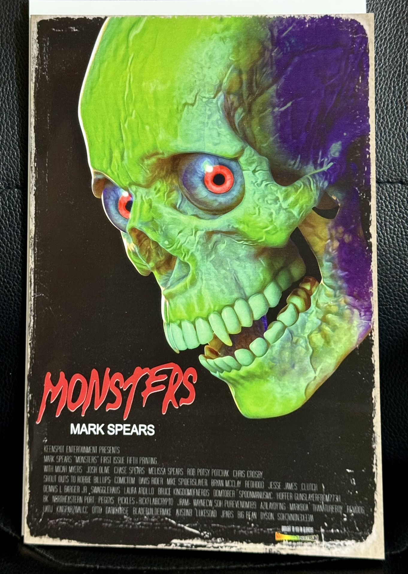 MARK SPEARS MONSTERS #1-5th Print 1:20 RATIO-Mark Spears Evil Dead Homage-NM
