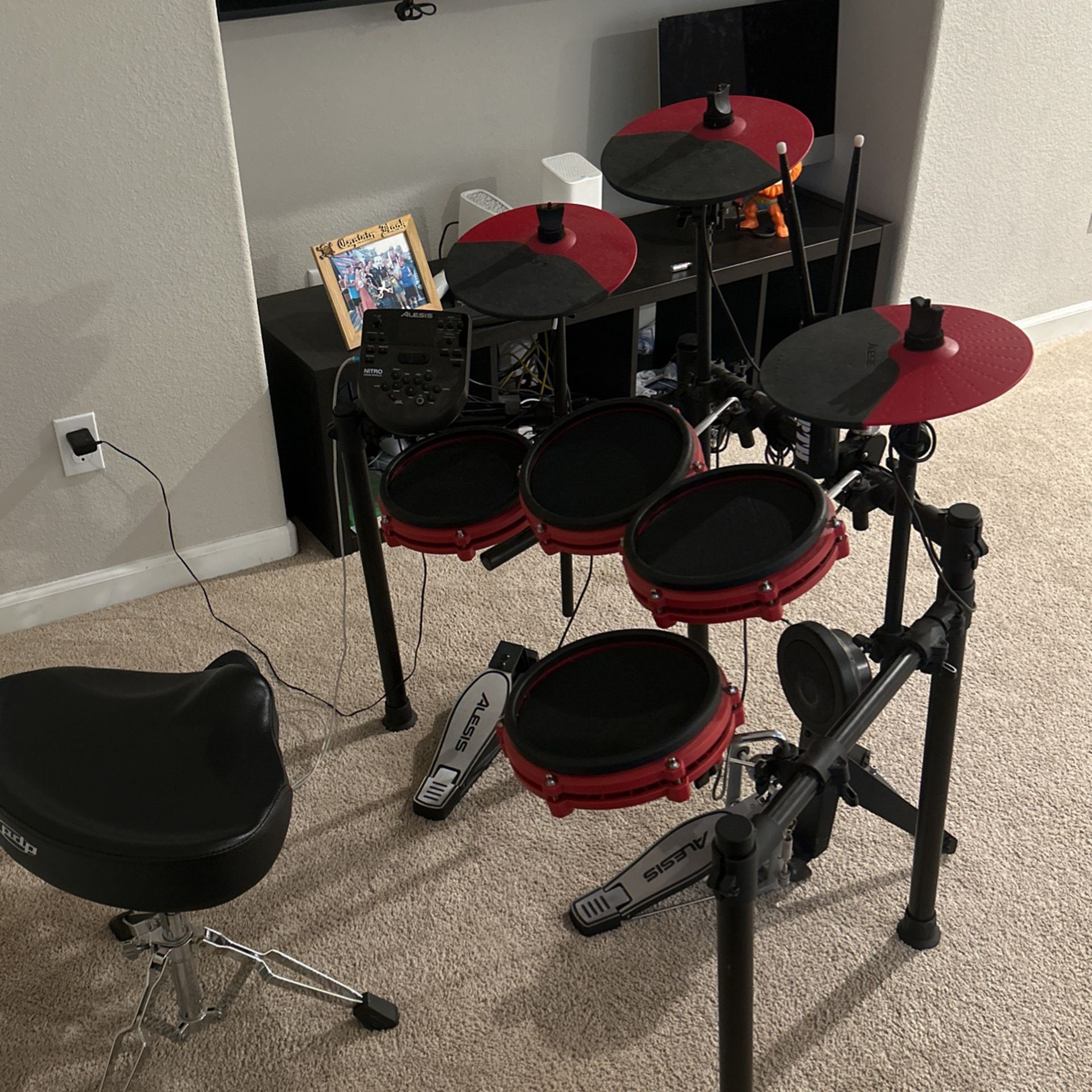 Alesis Electric Drum Set With Seat And Sticks