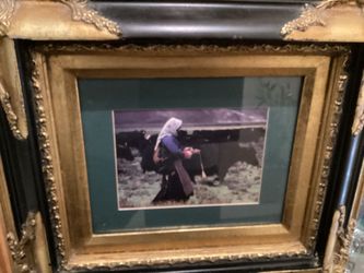 small framed print or photograph, 17 1/2 x 15 1/2