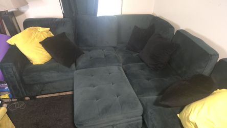 3 apartment size sectional with storage ottoman for sale
