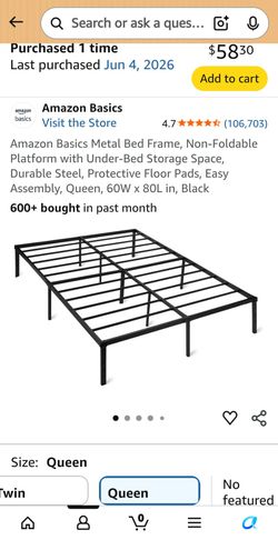 Queen metal bed frame