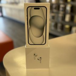Iphone 15 brand new sealed pack With Airpods 