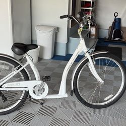 Step thru Bike - Sun - White/chrome