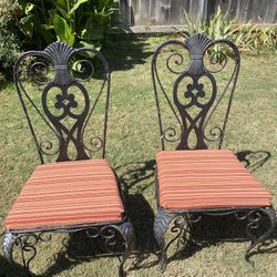 Heavy Wrought Iron Chairs