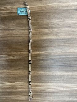 VALENTINE SPECIAL! Sterling silver bracelet with .45 ct real diamonds!