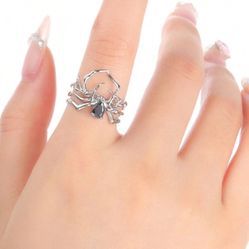 Silver Spider Ring 