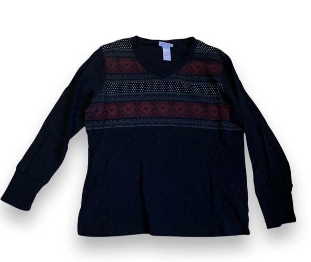 Women’s LOOP 19 Brand Argyle Sweater Plus Size 17/19