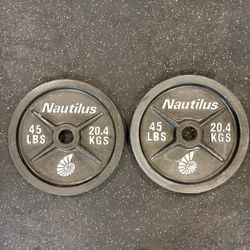 Nautilus 45lb 2” Olympic Weight Plates Pair